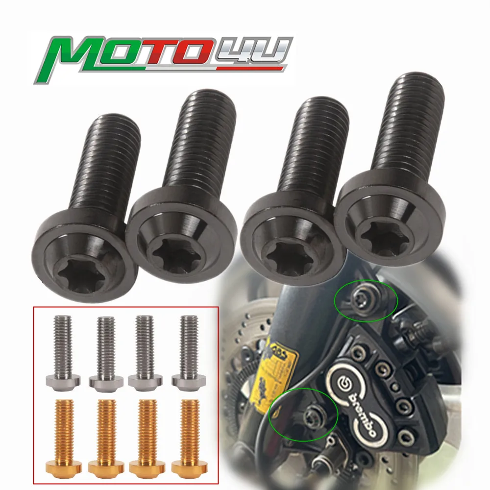 

For BMW K75 K100 4PCS Cafe Racer Front Brake Pump Bolts Titanium alloy Screw M10*30 For Brembo Brake
