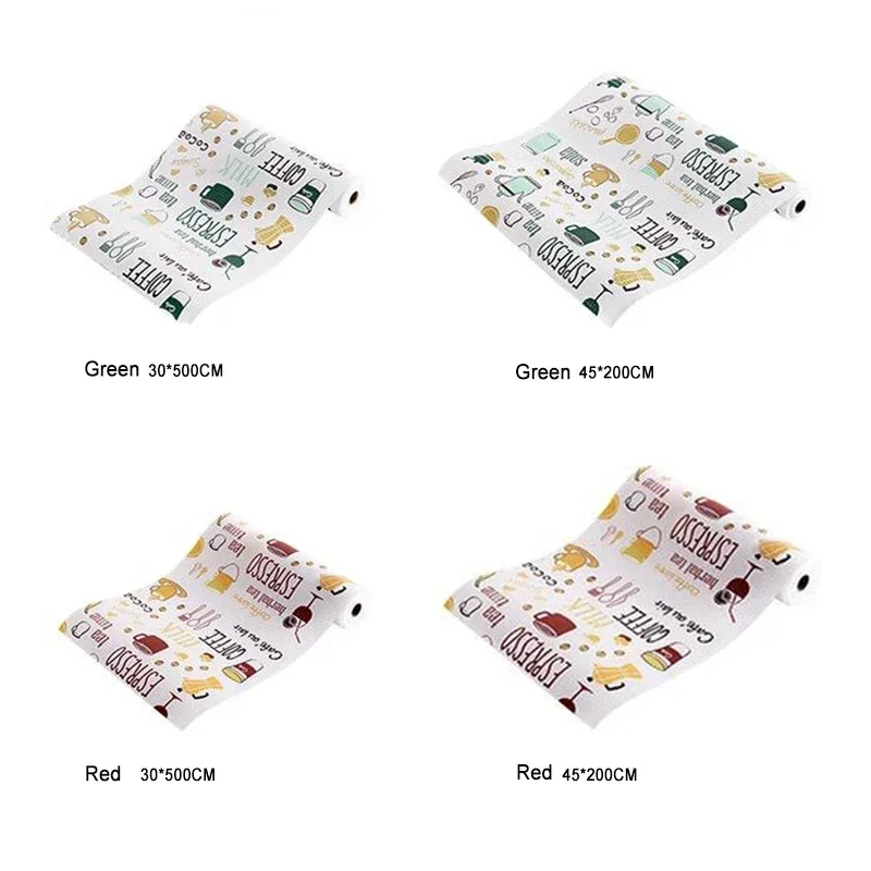 Printed Cabinet Mat Waterproof Kitchen Drawer Mat  Drawer Liners for Kitchen Cabinets Fridge Mats Scalable Contact Paper Shelf