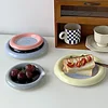 6''8'' Korean Chubby Breakfast Plate Jewelry Storage Plate Dessert Cake Plate Fruit Storage Flat Bowl Cute Dish Plates Ceramic 3