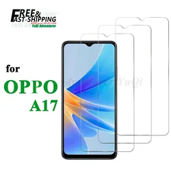 High - Definition Tempered Glass Screen Protector - Crystal Clear, Case - Friendly, 9H Hardness - 4 PCS (For OPPO A17)