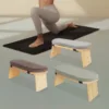 Bymaocar Meditation Bench, Foldable& Ergonomic Meditation Stool, Foldable Kneeling Meditation Bench  Coffee/Gray/Green Color