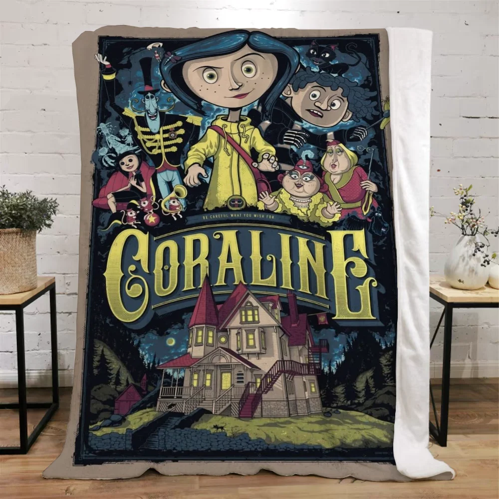 Coraline Soft Blanket Bed Throw Blankets Cobija Interior for Home Bed Blanket 150cm X 200cm Luxury Blankets Sofa Decoration Knee 3