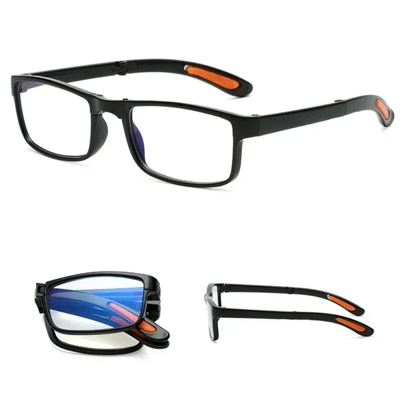 Reading Glasses Anti Blue Light Glasses Folding Reading Glasses Anti Blue Light Eyeglasses Presbyopia Retro Unisex Pocket Glasses Portable Men Women