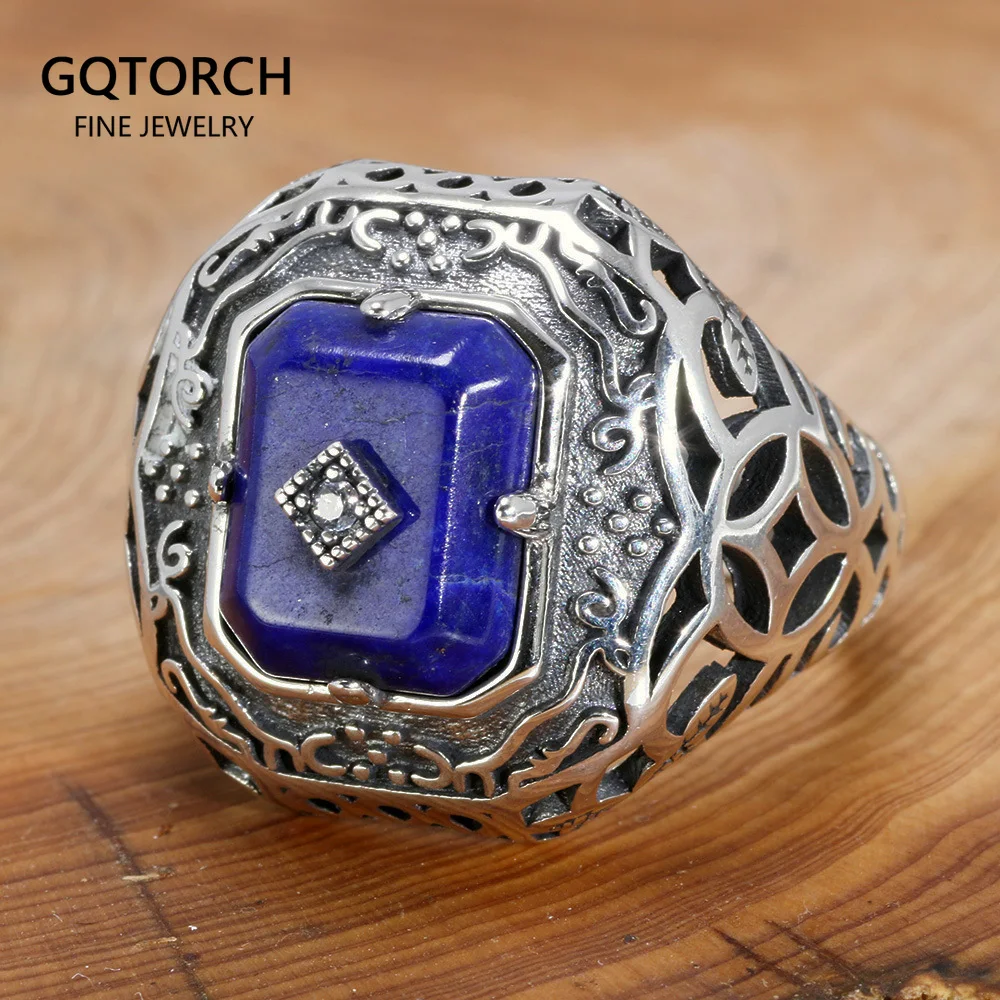 

Женское кольцо с надписью «Lapis Lazuli»