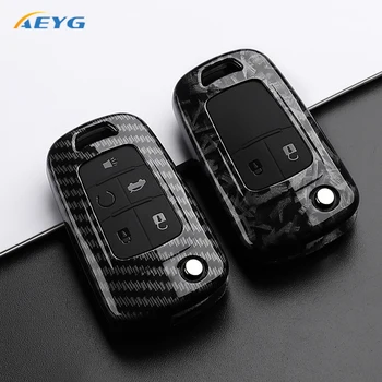 ABS Carbon Fiber Car Key Case Cover For Chevrolet Cruze Aveo Trax Sail Malibu Captiva Opel Vauxhall Astra J Corsa Insignia Mokka