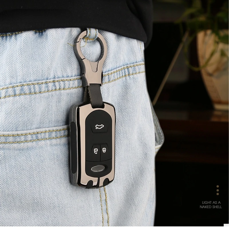 SELIYA Coque de clé de Voiture en Alliage, adapté pour Chery Tiggo 3 5 Chery  ARRIZO 3 7 Chery E3 E5 3 Boutons à Distance Fob Cover Keychain Bag, Silver  1 : : High-Tech