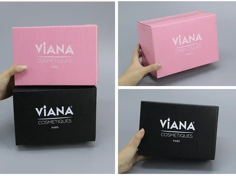 5pcs/10pcs / black and pink paper box 3-layer corrugated paper packaging gift box supports customized size and logo 16 S9a292649502b47d99a6c699ccd9cad0fW