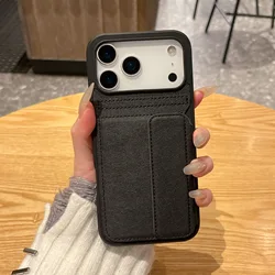Premium Wallet Case with Card Holder - PU Leather Kickstand Shockproof Cover - iPhone 12 Pro Max (Black)
