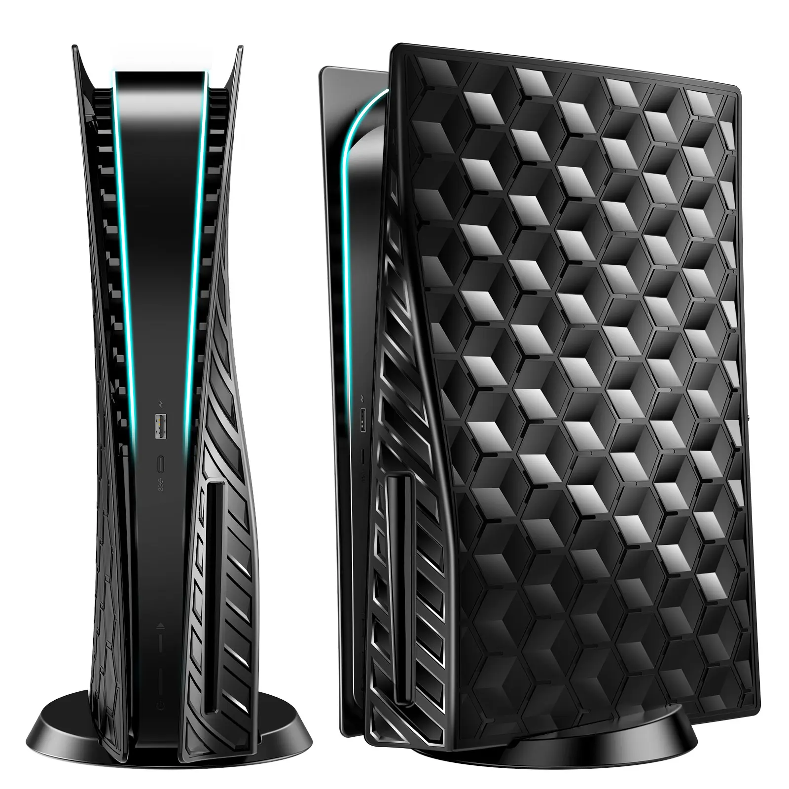 HEYSTOP PS5 Plates for PS5 Accessories, Hard Shockproof Cover PS5 Skins Shell Panels for PS5 Console, Anti-Scratch Dustproof