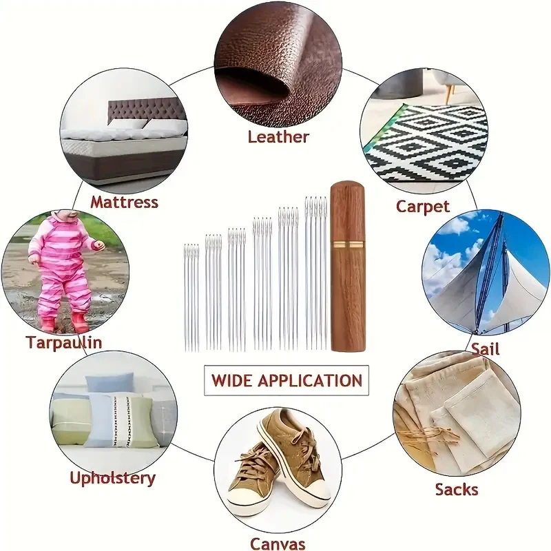 Sewing Needle 30/60pcs Stainless Steel Designed for Elderly Home Sewing Small Size Easy to Operate
