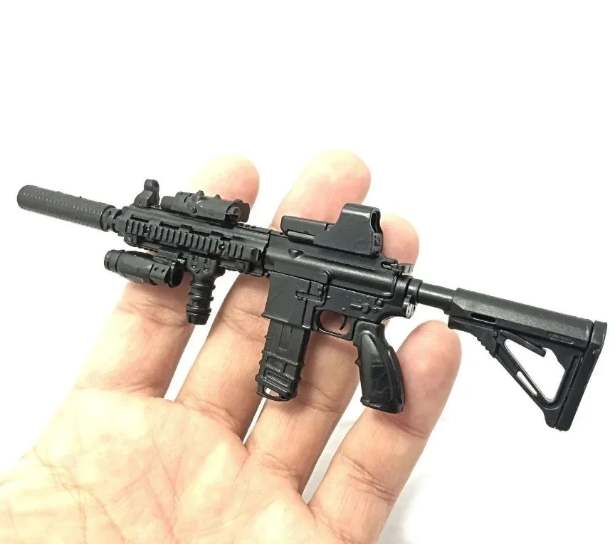 1/6 4D 총 모델 HK416 자동 소총 검정색 플라스틱 조립 군인 소품 12 액션 피규어 장난감