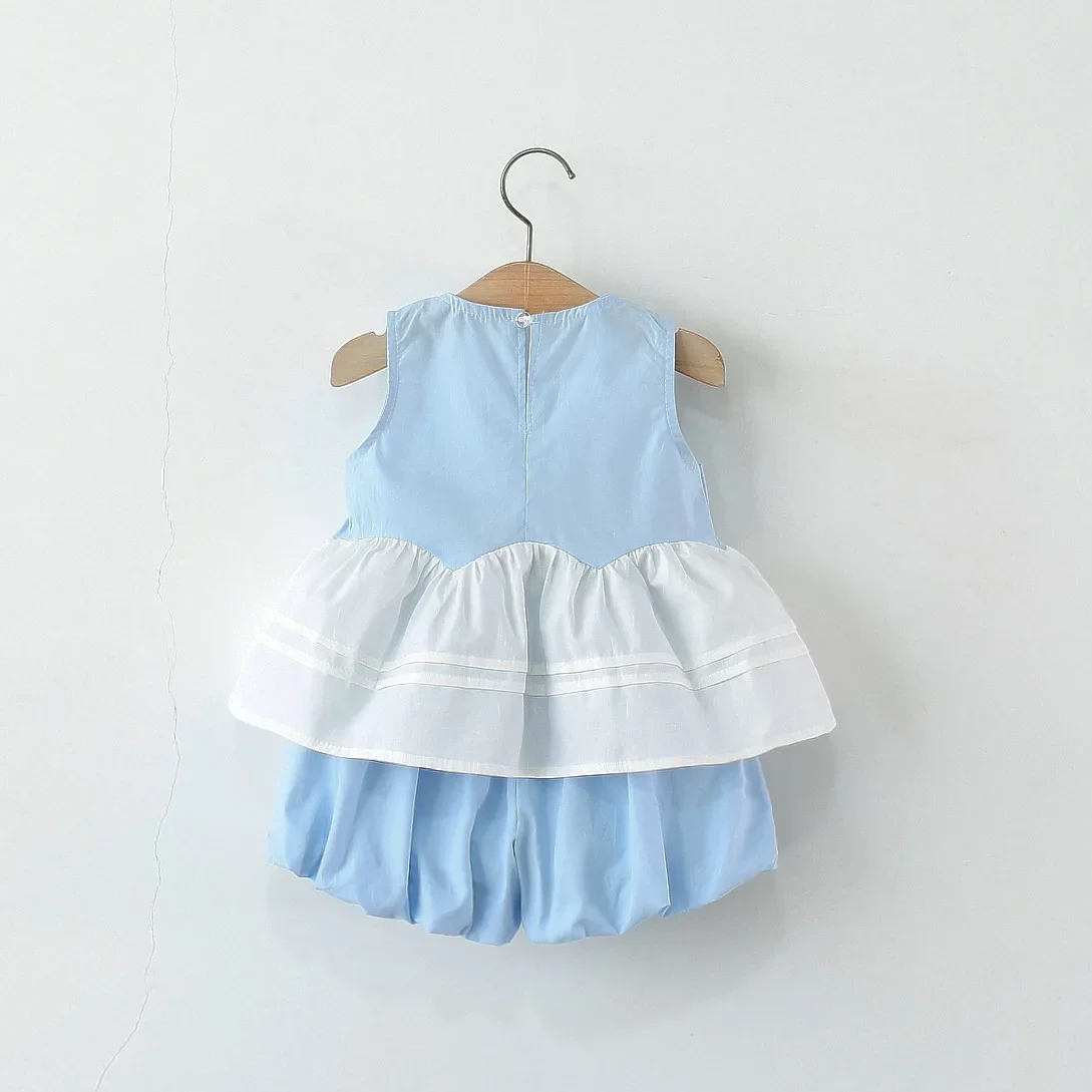Description Picture 5 of itemChildren's Summer Sleeveless Two-piece Set, Korean Version, New Little Girl Flower Top+shorts