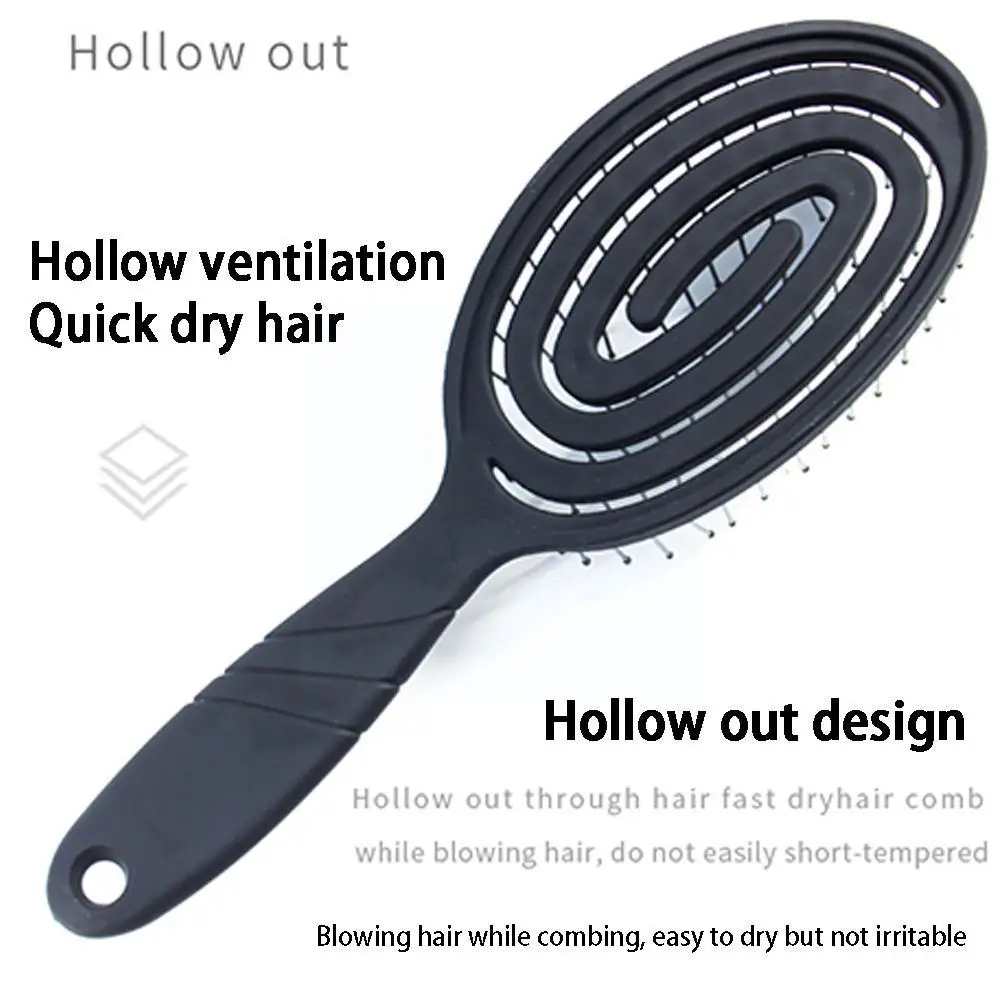 Relaxing Elastic Massage Comb Portable Hollow Hair Combs Scalp Massage Brush Soft Tooth Comb No Harm To Hair Massage Scalp Brush 3