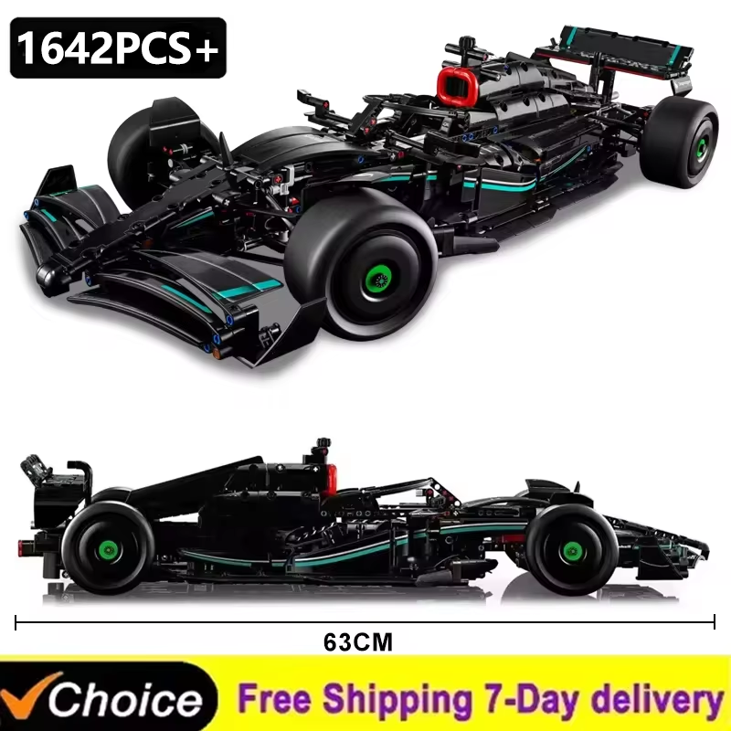 Technical F1 W14 E 455/1432/1642Pcs Replica Race Car Model Building Kit F1 MOC Sport Car Birthday Gift for Adult Collectible Toy