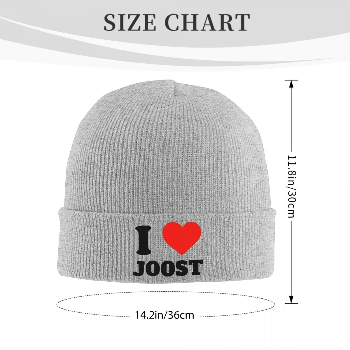 

Уютная вязаная шапка «I LOVE JOOSTs», стильная шапка