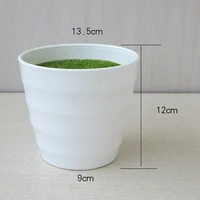 Artificial Pot Plants Pot Nursery Pot  Artificial Lawn Vase White Plastic Thick Plant Flower Pot Home Garden Decoration 3