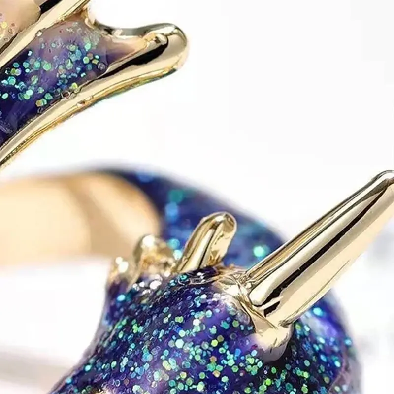 Couples rings finger ring adjustable rings animal ring pink blue two dragon self-regulate