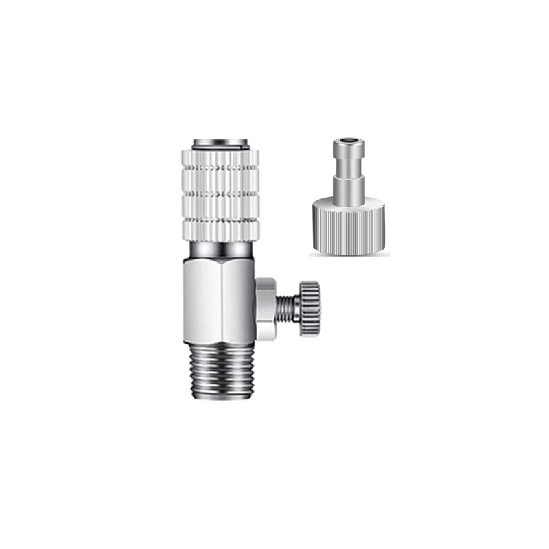 CONNETTORE AEROGRAFO SGANCIO rapido tubo accoppiatore acciaio inox EUR