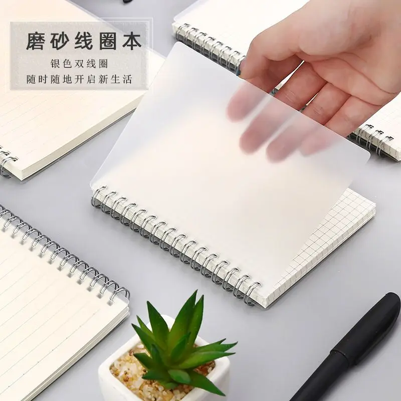 A6 Spiral book coil pocket Notebook Lined Blank Grid Paper Journal Diary Sketchbook For School Stationery 80 sheets/160 pages
