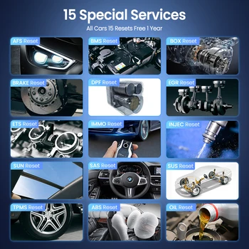MUCAR DriverScan OBD2 Scanner Action Test Auto Diagnosis Full System 15 Reset OIL DPF BRAKE
