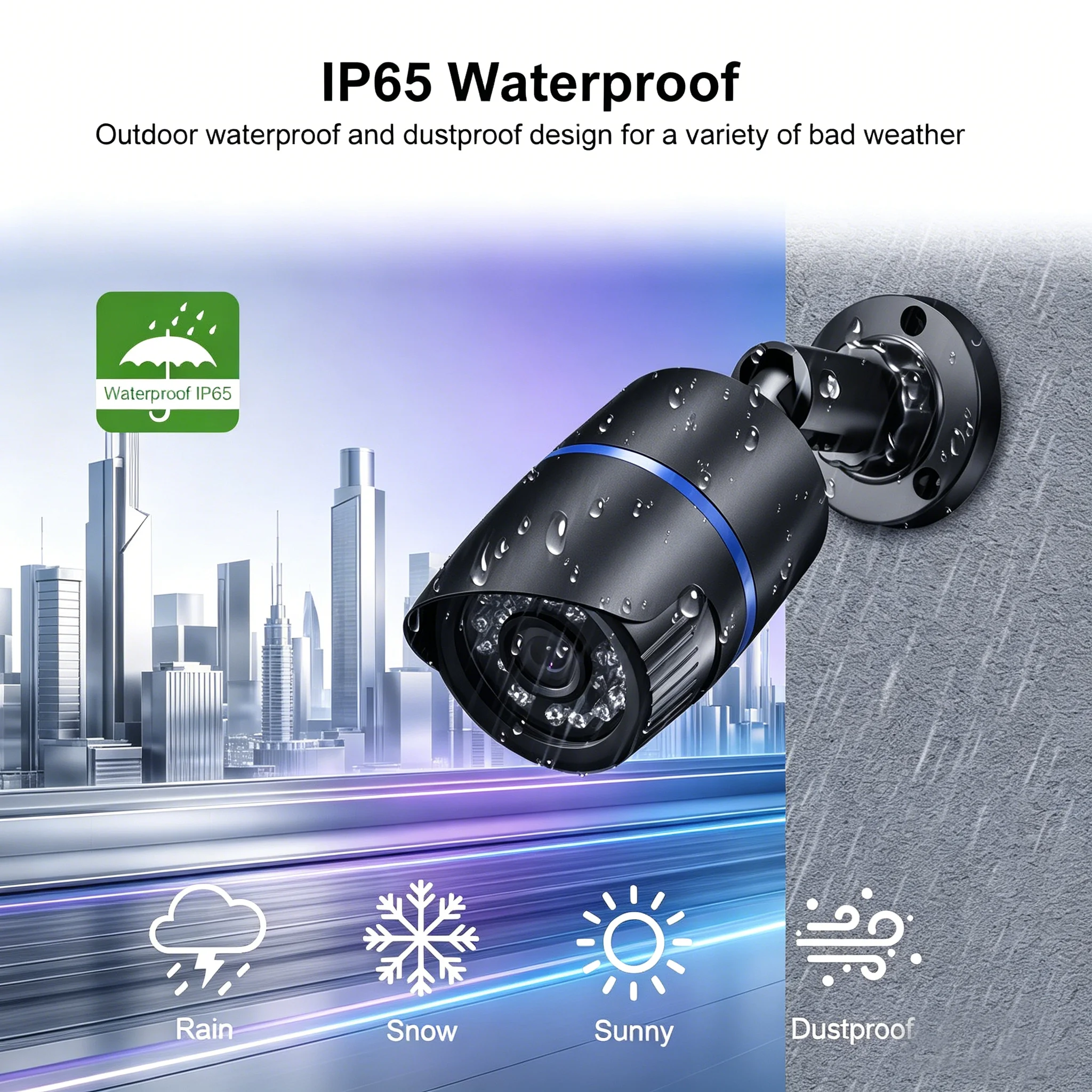 8CH 4CH 8MP POE NVR AI 보안 카메라 시스템 키트 H.265 4MP 5MP 오디오 지원 야외 야간 투시 IP 카메라 홈 비디오 감시 세트