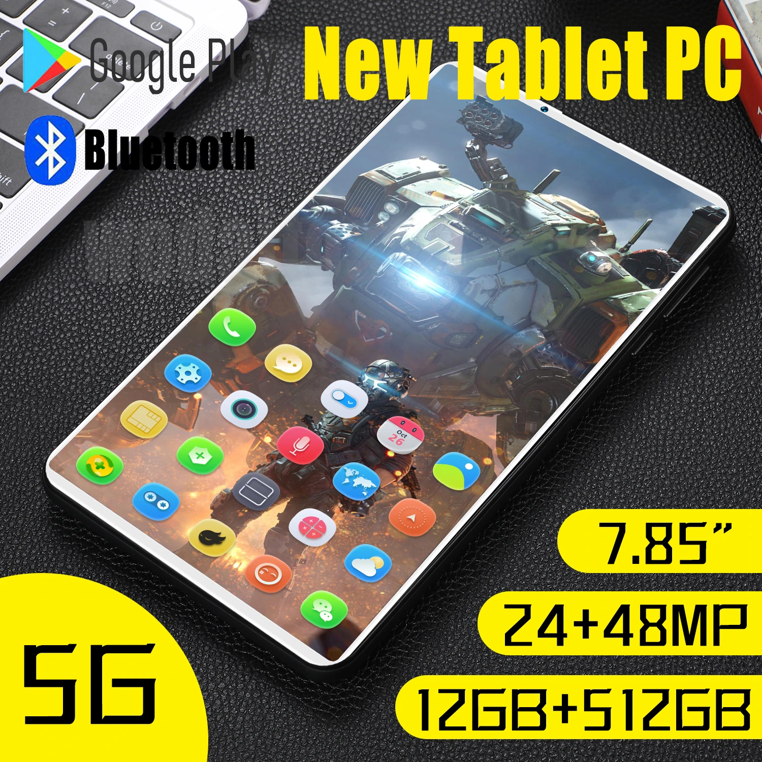 TF Card Android Tablet 12GB RAM 512GB ROM Laptop OTG Cheap and Good Tablet Android12 Netbook Pad Mini Air Global Version Pc best android tablet for gaming