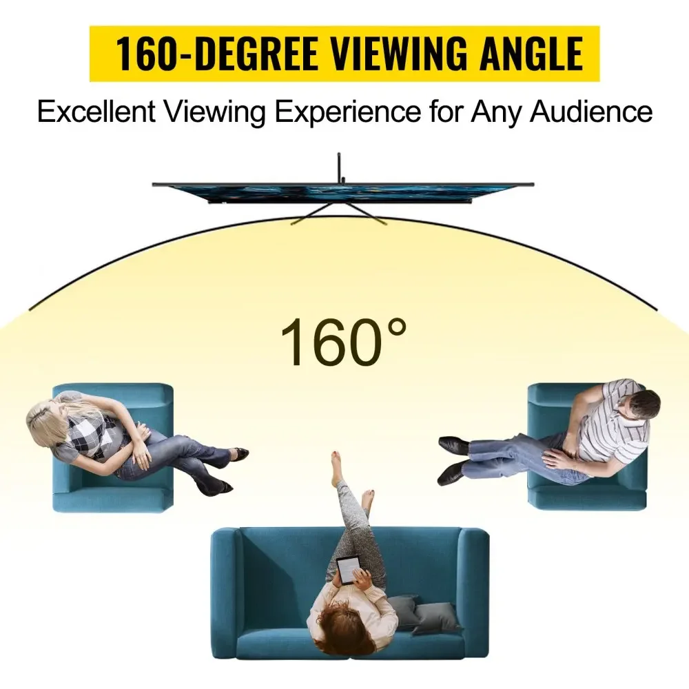 16:9 4K HD adjustable tripod projector screen stand 60/70/80 90/100/110Inch for indoor&outdoor projection