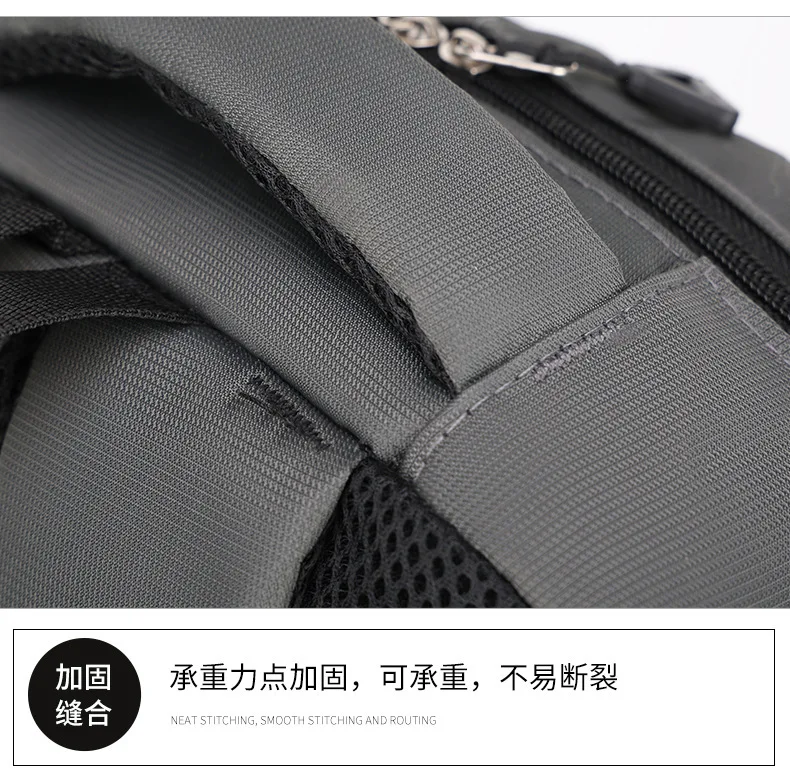 Neuer trendiger Rucksack für Studenten, Reiserucksack, koreanischer Stil, Unisex, Business-Casual-Laptoptasche, verdickte doppelte Umhängetaschen – Detail 14