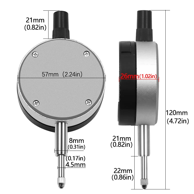 Electronic Micrometer 0.001mm/0.01mm 0.00005" Digital Metric/Inch Range 0-12.7mm/0.5" Dial Indicator Gauge dial indicator gauge dial indicator