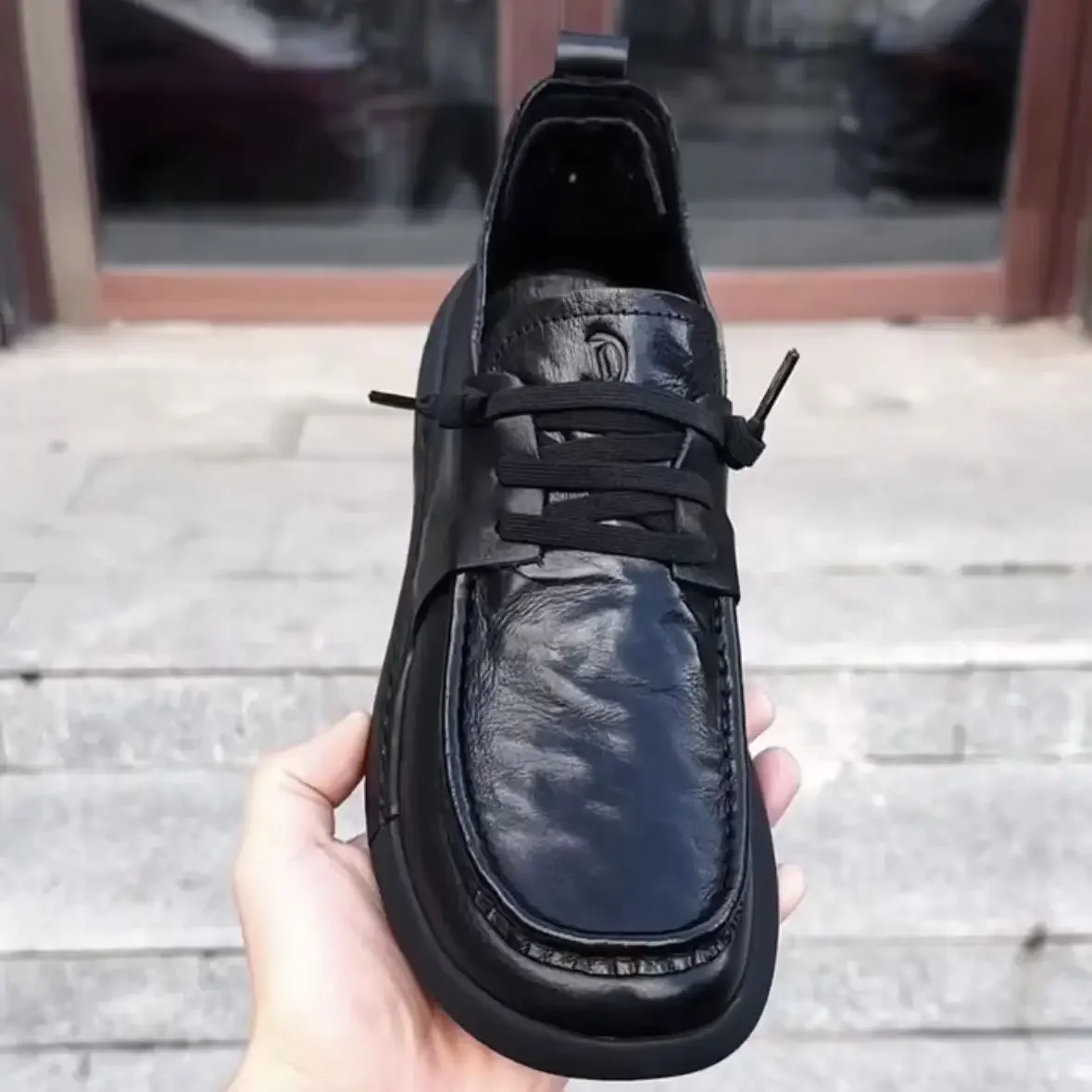 本革カジュアルシューズ男性のための快適なメンズビジネスシューズ 2024 新しい男性オフィスドレスシューズ Zapatos デ Vestir Hombre