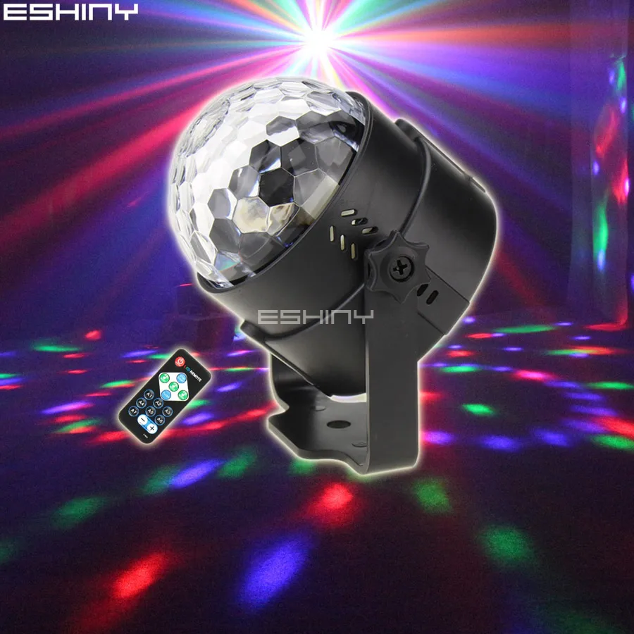 Sound Activated Rotating Disco Light Colorful LED Stage Light 3W RGB Laser Projector Lamp DJ Party Light for Home KTV Bar Xmas