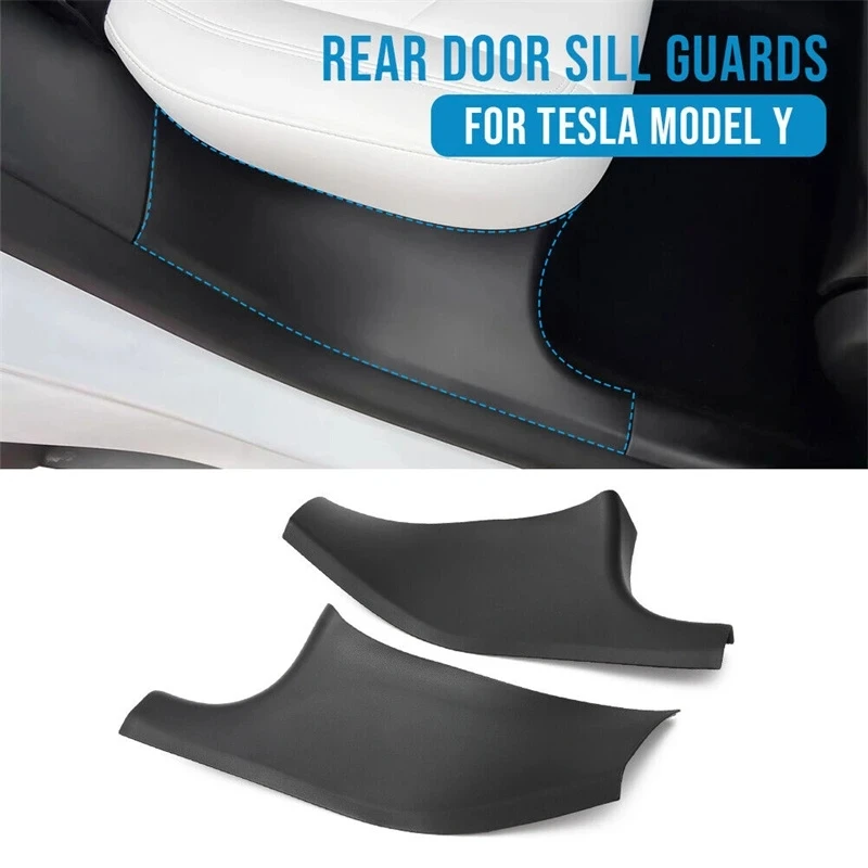 For Tesla Model Y Rear Door Sill Threshold Protector Pad & Welcome Pedal  Strip