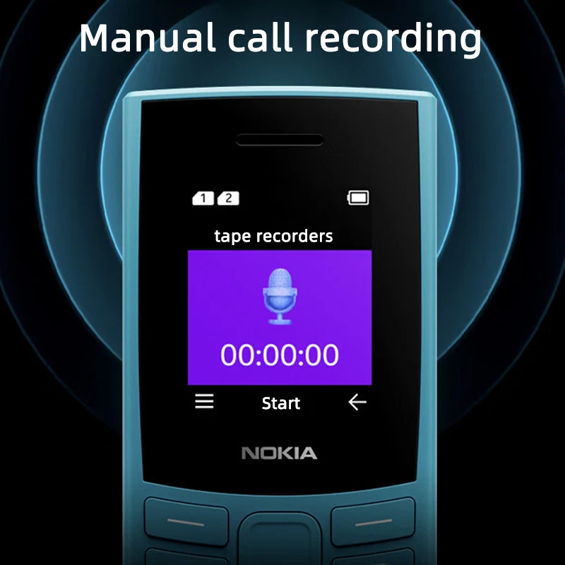 Nokia 105 4G 2023 Feature Phone Dual SIM Bluetooth 5.0 1450mAh FM Radio Call Recording with Hebrew Keyboard New And Original 6