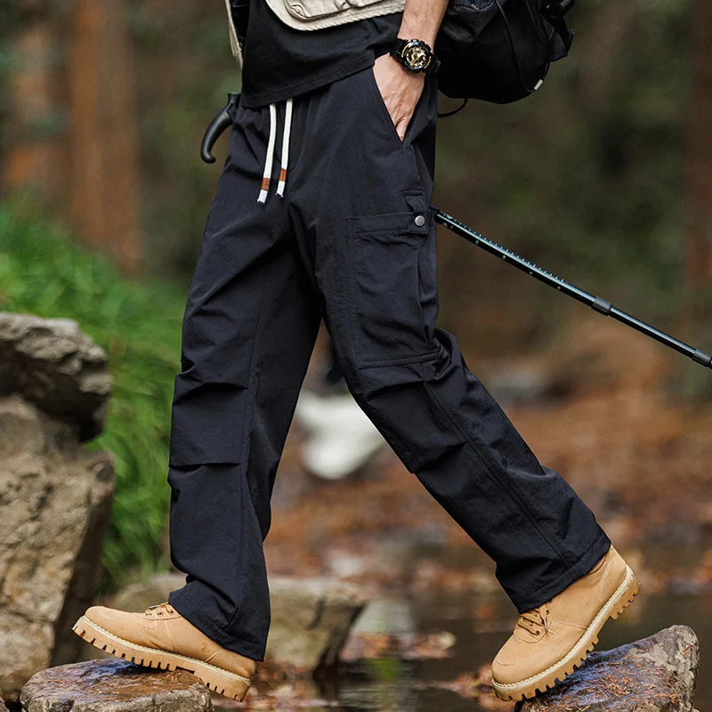 CHRLCK Men's Waterproof Hiking Overalls Quick Drying Pants Breathable Trousers Fishing Camping Outdoor Sport Pants hiking pants