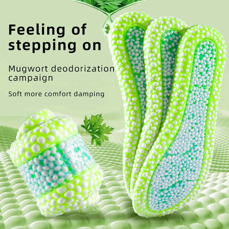 Sport Insoles 1 pair 4D Particle Popcorn capsule sports insoles High elastic comfortable breathable super non-slip running accessories