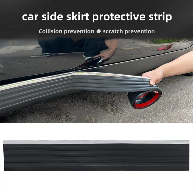 05M15M4MX6CMCarDoorSideSkirtsProtectorUniversalRubberAnti