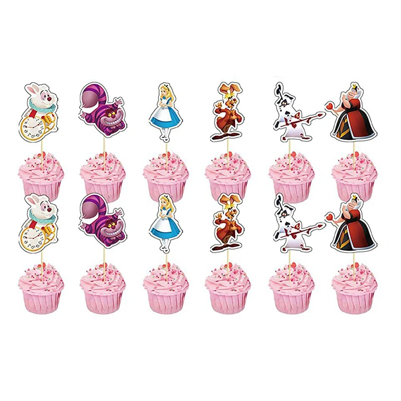 Alice in Wonderland Birthday Party Supplies Decorations Cake Topper  Balloons Favors Backdrop Banner Decor