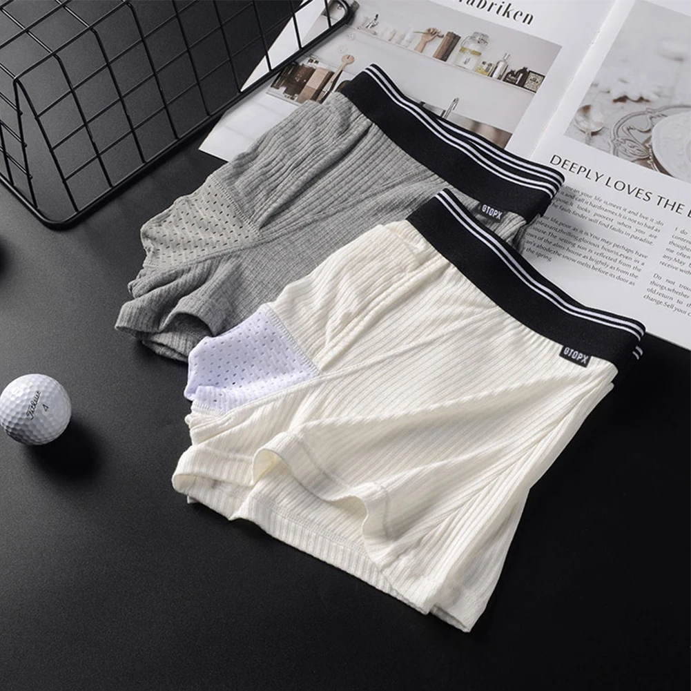 Sexy Bullet Separation Mens Underwear Boxers Shorts Breathable Men U Convex Pouch Underpants Sleepwear Trunk Underclothes