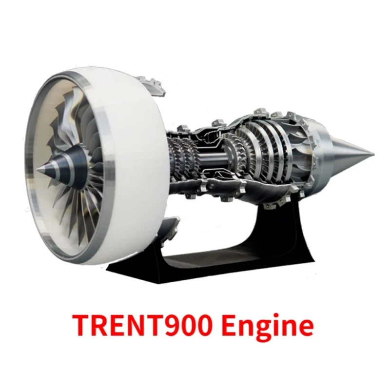 

TRENT900 Turbofan Engine Model Mini Aircraft Turbofan Engine Fan Blades Can Be Turned Experimental Teaching Toy Collection Gift