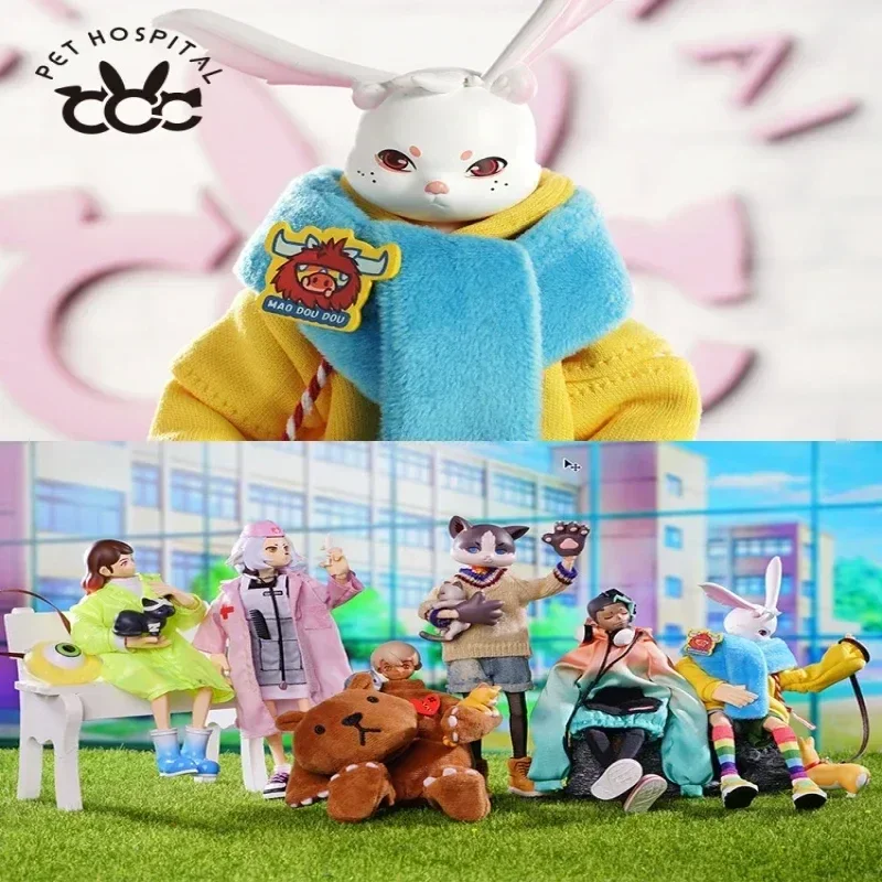 Come4arts 블라인드 박스 애완 동물 병원 시리즈 애니메이션 피규어 서프라이즈 게스 백 컬렉션 모델 인형, 어린이 패션 트렌드 장난감 선물 
