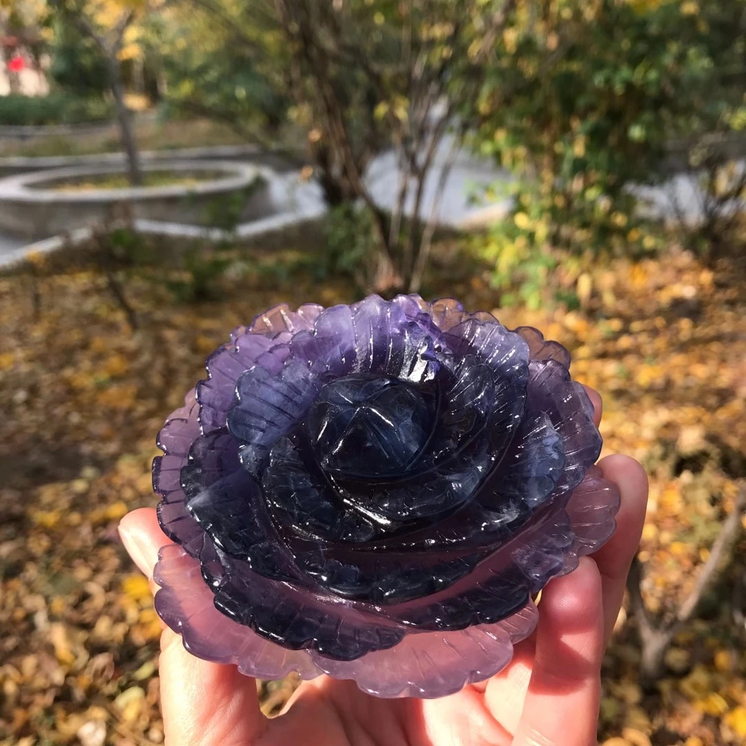 1pcs Natural Purple Cloud Mother Stone Obsidian Crystal Quartz