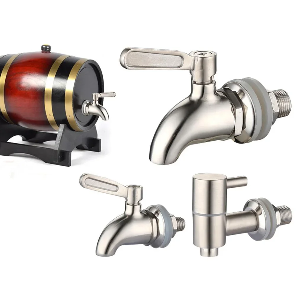 Stainless Steel Wine Barrel Faucet High Temperature Resistance Water Dispenser Spigot Convenient Juice Beverage Tap beverage dispenser faucet brewing faucet