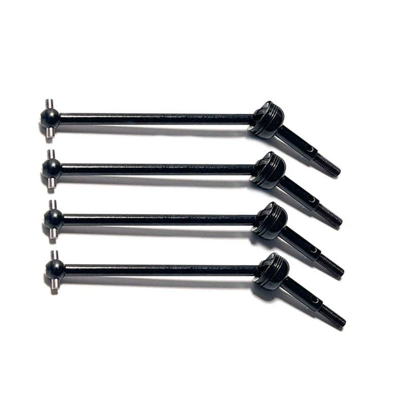 

4Pcs Remote Control Vehicle Metal Front And Rear Drive Shaft Cvd For Weili 144010 144001-02 124017-16-18 124019 (Black)