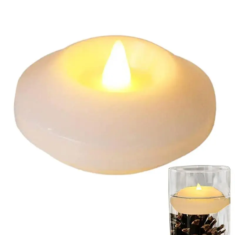 

Flameless Floating Candle Waterproof Flickering Tealights Warm Led Candles Smokeless Floating Water Confession Candle For Event