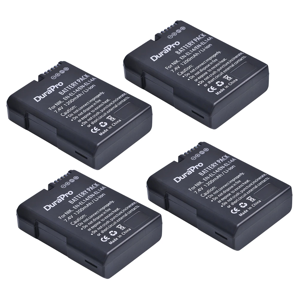 Durapro En-El14A Bateria En-El14 En El14 Batteria Per Nikon D3100 D3200 D3300 D3400 D3500 D5600 D5100 D5200 P7000 P7800 P7700