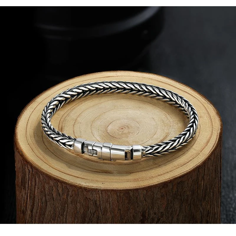 Vintage Personalized Fashion Woven Keel Bracelet Hip Hop Punk Open Bracelet Banquet Jewelry Accessories Gift