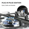 30" Gas Cooktop 4 Burners Propane NG/LPG Dual Fuel Kitchen Stove Built-in Countertop RVs 110V Pulse Ignition Stainless Steel 3