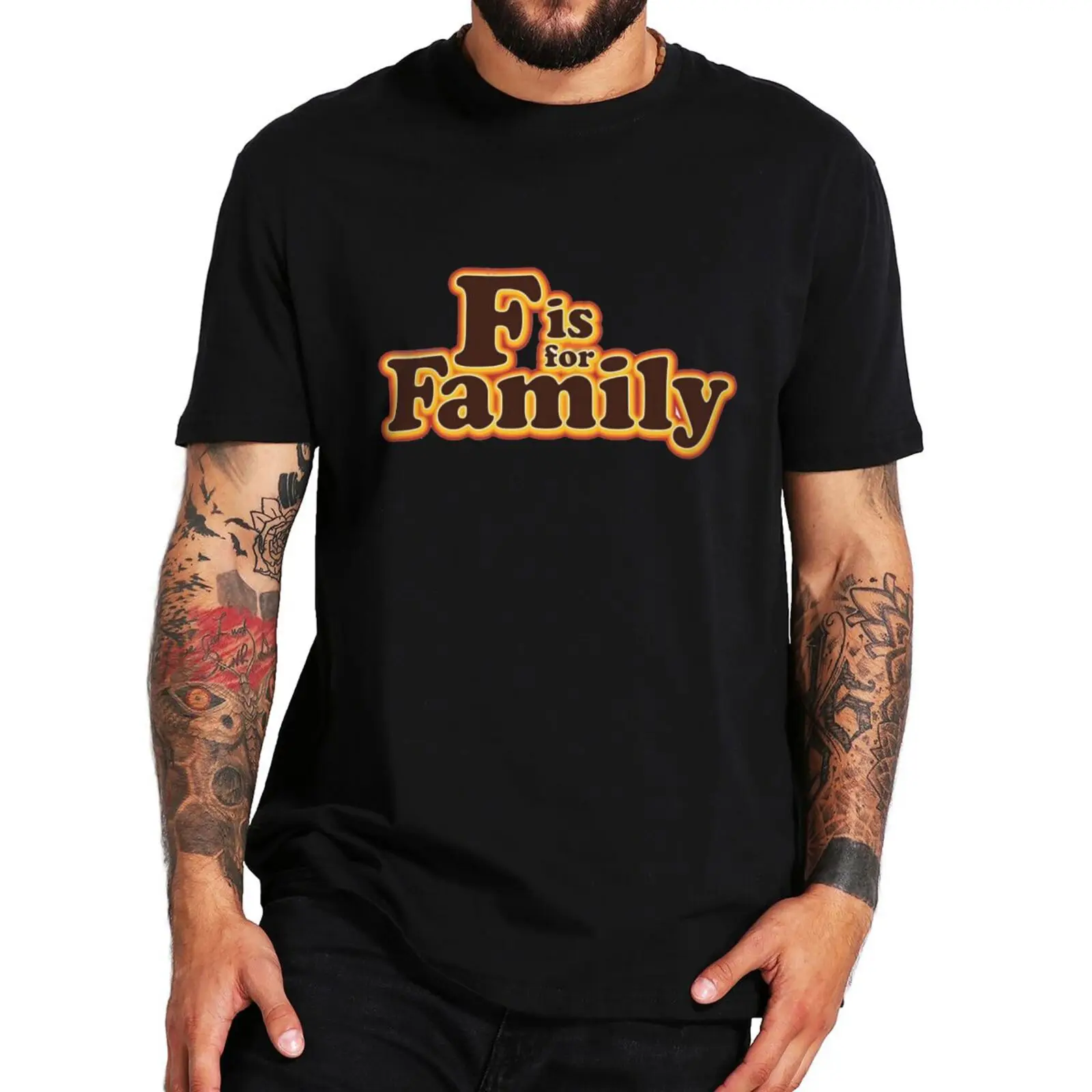 

F Is For Family Logo T Shirt American Adult Anime Comedy Drama Classic Cartoon Tshirt For Unisex 100% Cotton Basic Camiseta