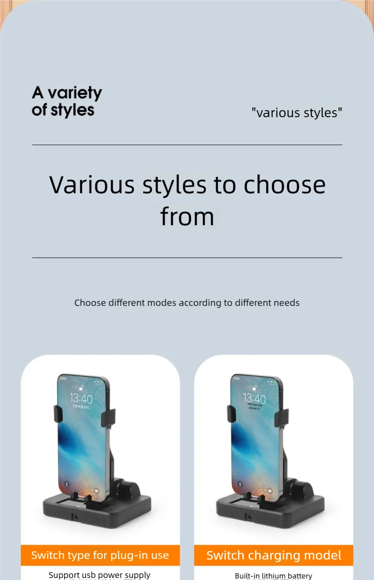 Schreibtisch Telefon Schaukel Gerät Automatische Schütteln Wiggler Schritt Handy Schrittzähler Pinsel Stepper Halter Unterstützung Smartphone Halterung – Detail 11
