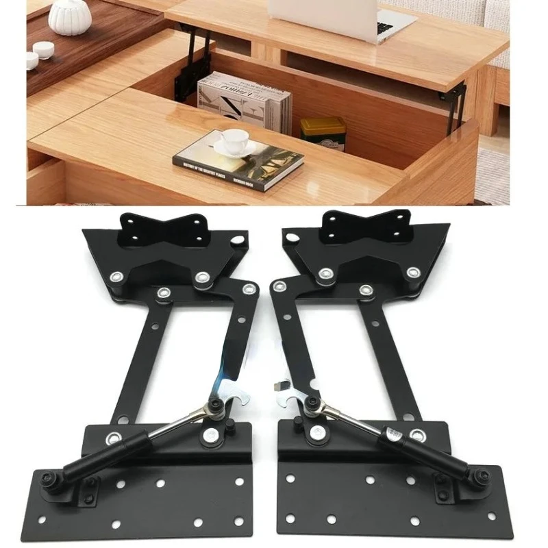 Mesa de Café Dobrável Macia Pneumática Mecanismo de Elevação Peças da Mesa de Chá Mesa Portátil Pop-up Suporte de Elevação Superior Par por Lote